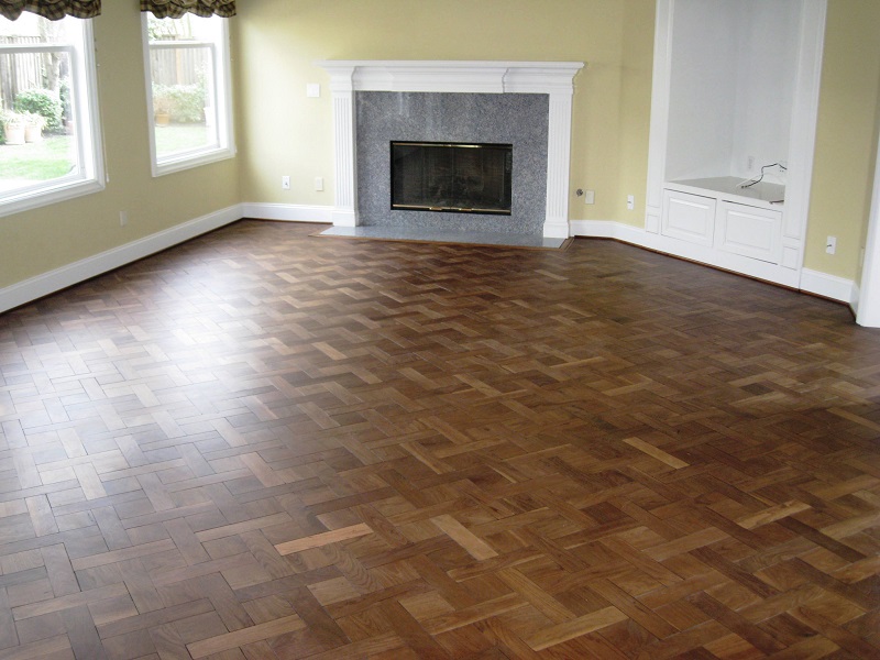 Basketweave hardwood floors